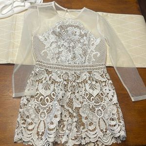 Romper with nude lining